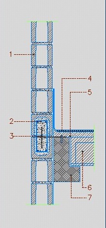 Blocco Correa da intonaco vibrocompresso 25 per architrave Blocco